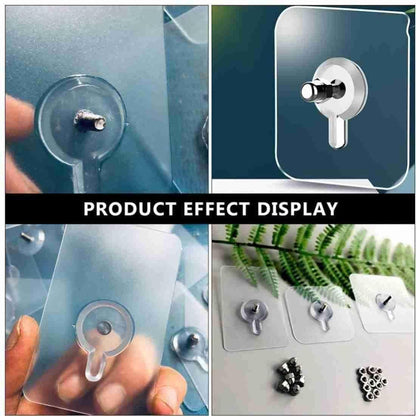 Self Adhesive Hooks for Wall Heavy Duty Strong Nail Free for Hanging Photo Frame Hook (Pack of 20/30)